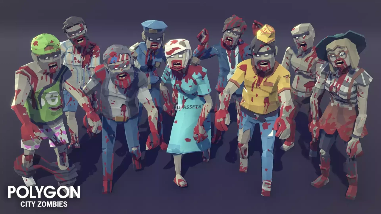 Screenshot #4 - POLYGON City Zombies - Low Poly 3D Art by Synty
