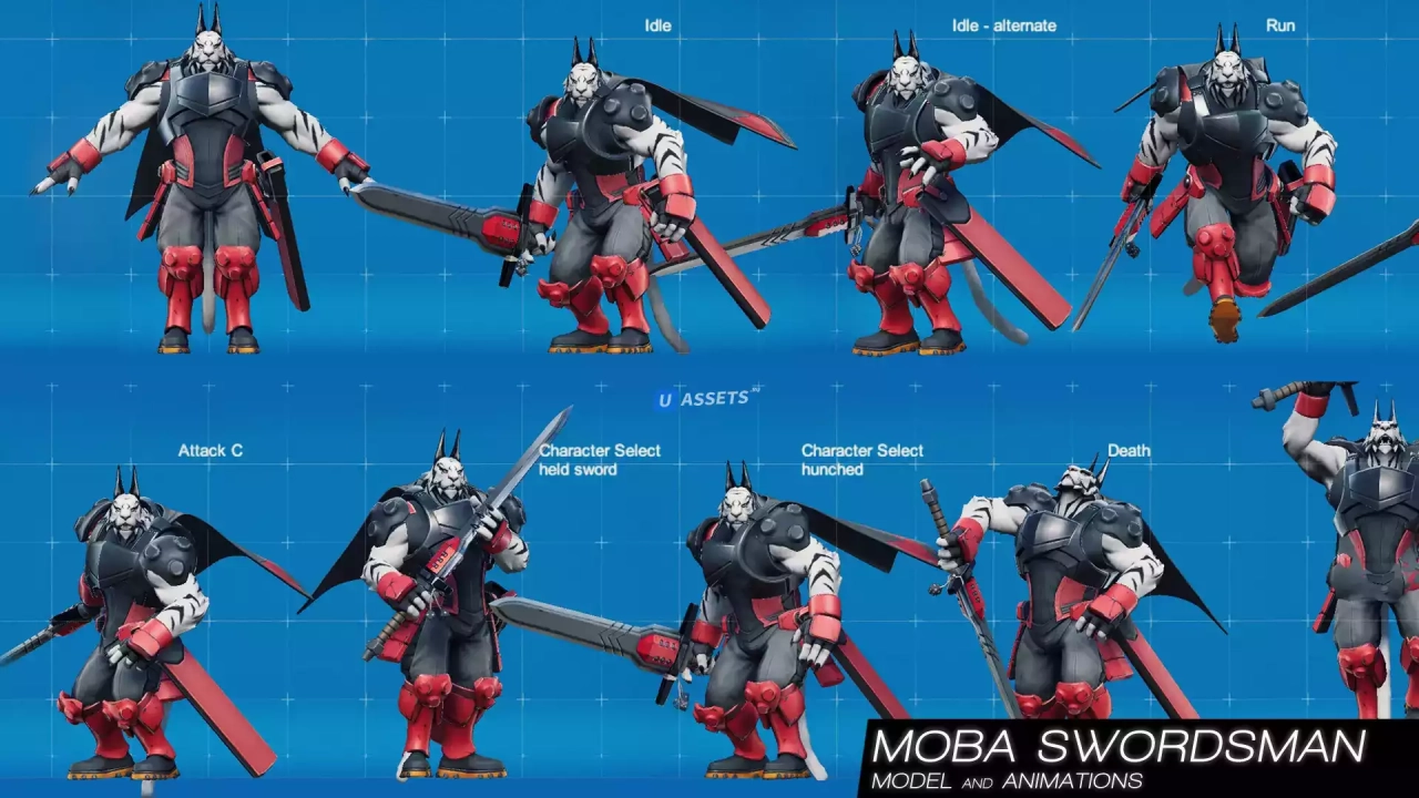 Screenshot #3 - MOBA Swordsman - model animations v1.0