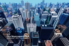 City Skyscrapers Pack - Low Poly 3D Art