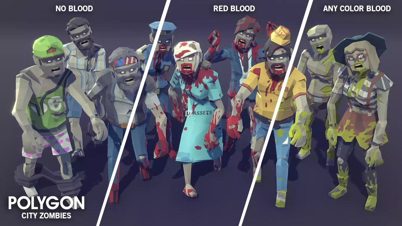 Screenshot #1 - POLYGON City Zombies - Low Poly 3D Art by Synty