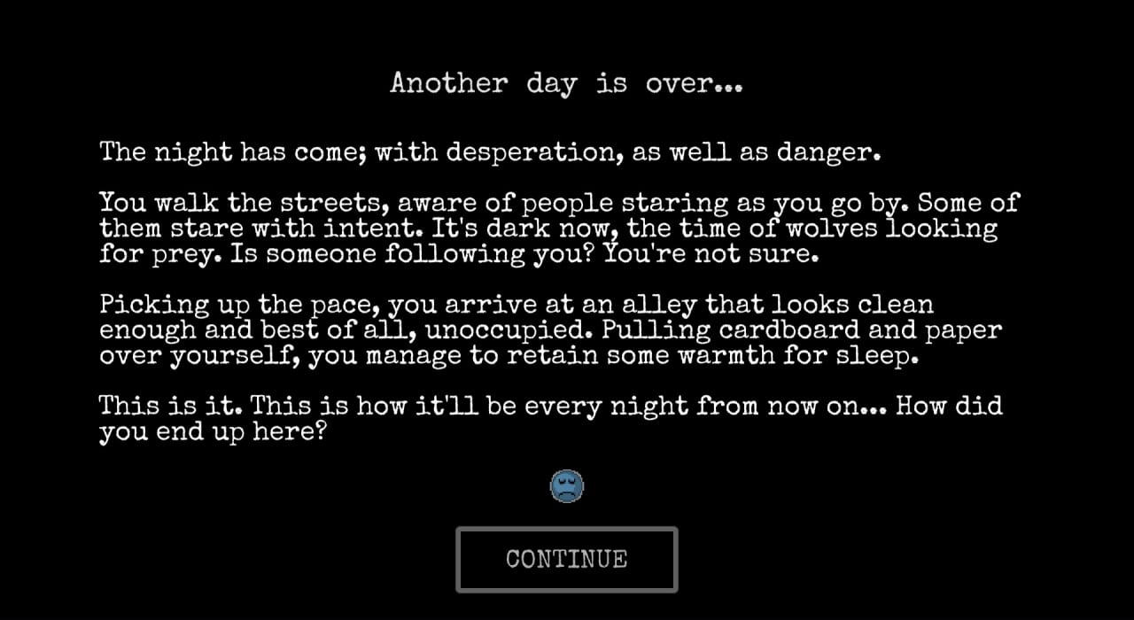 Screenshot #7 - CHANGE: A Homeless Survival Experience