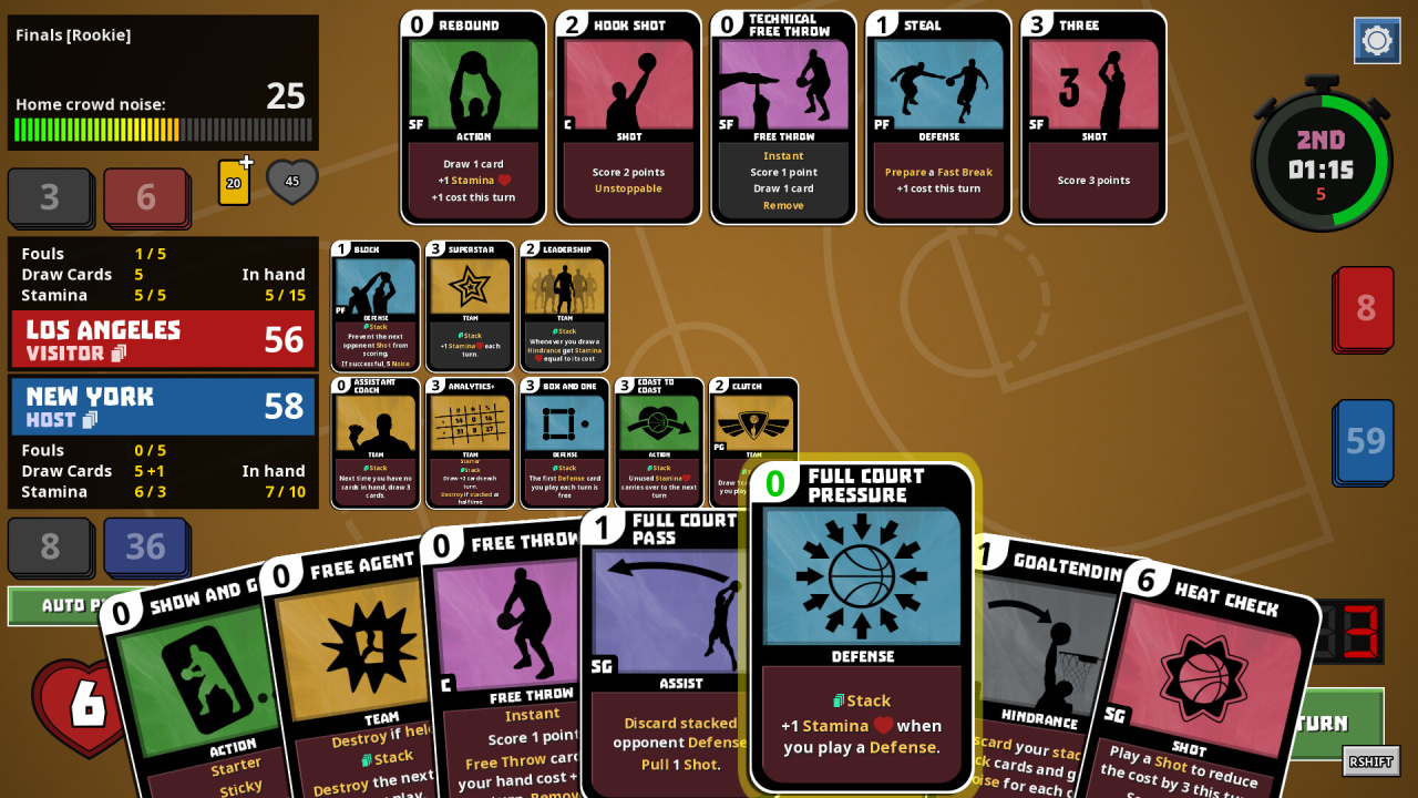 Screenshot #1 - Clutchtime: Basketball Deckbuilder