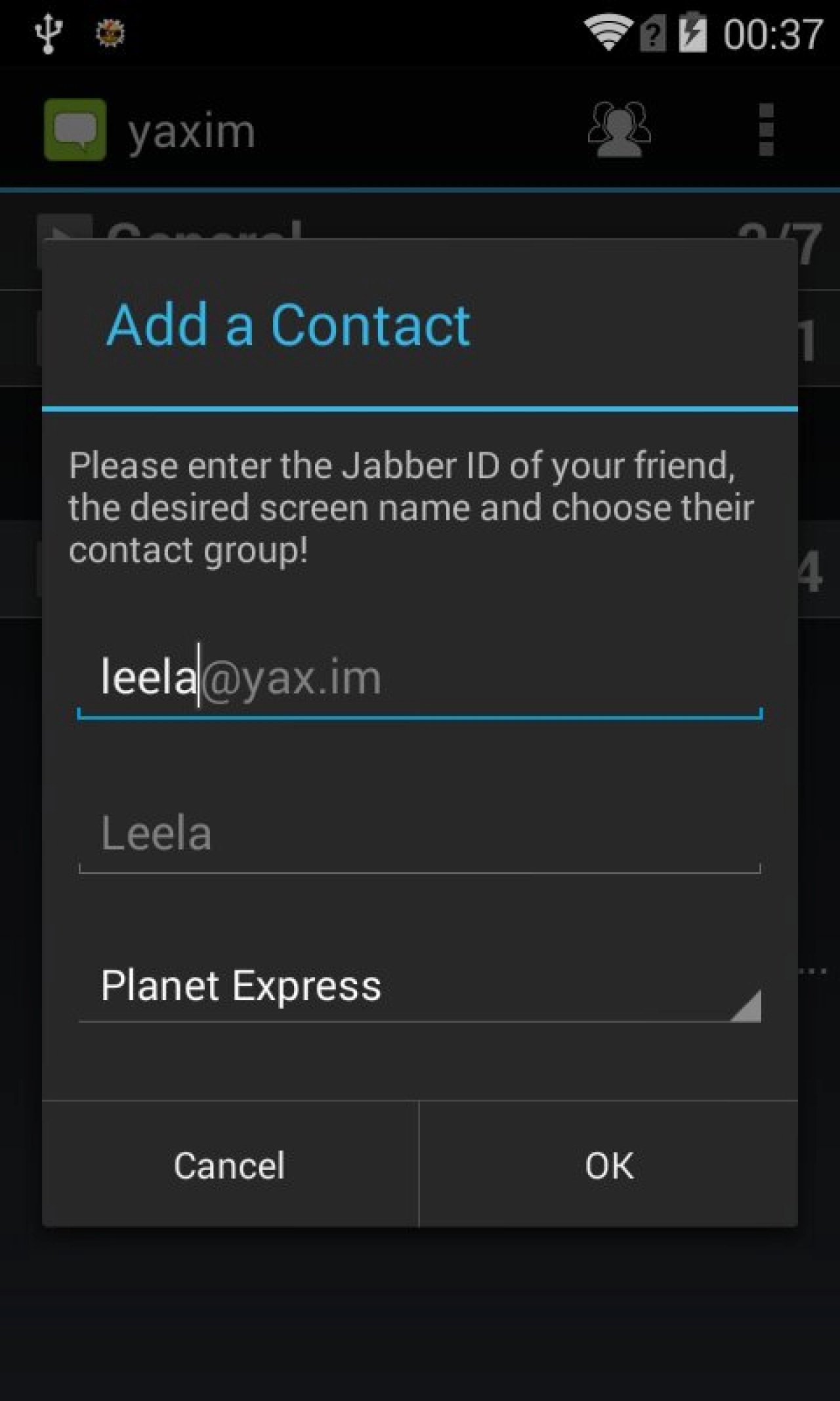 Screenshot #4 - YAXIM 0.9.9B