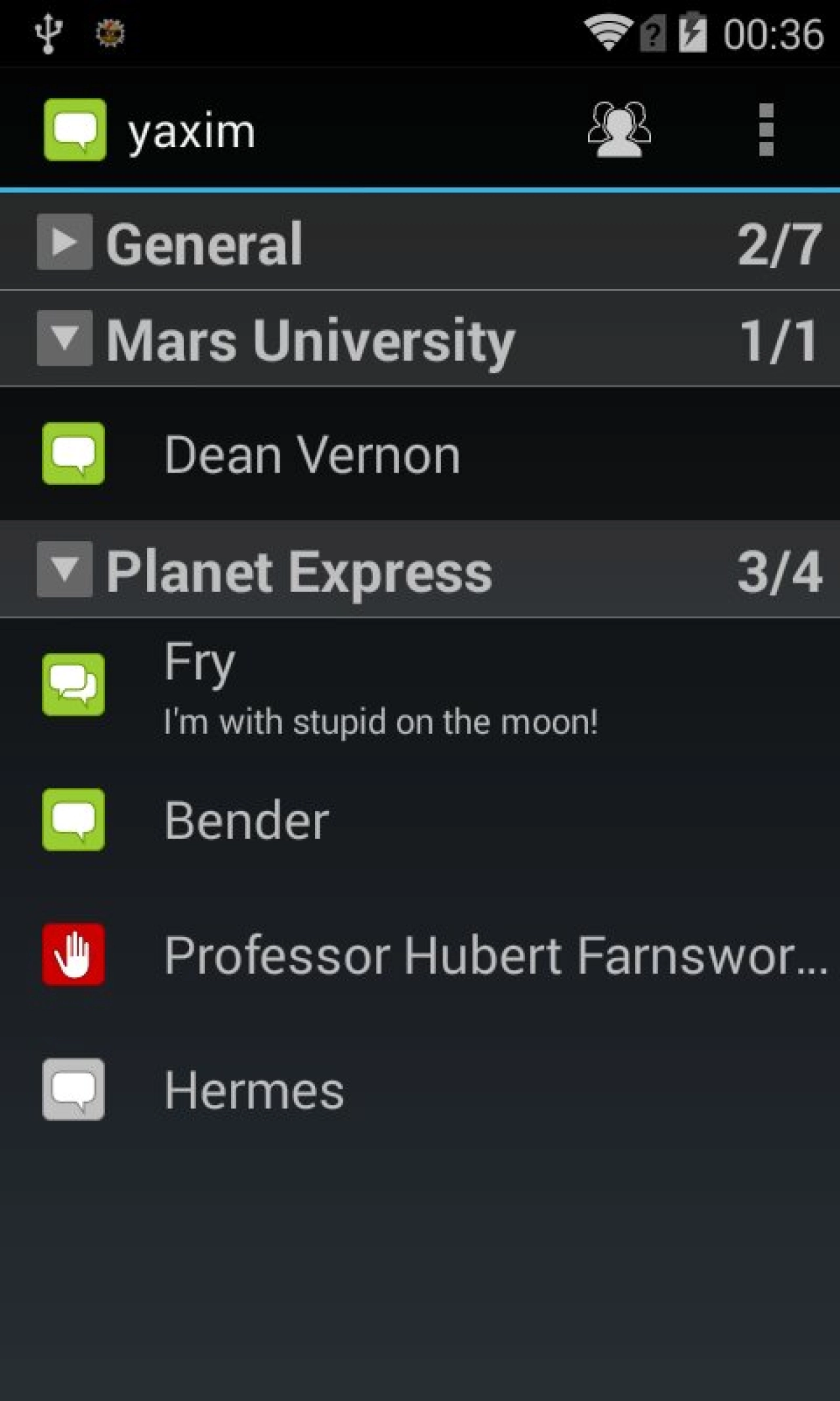 Screenshot #1 - YAXIM 0.9.9B