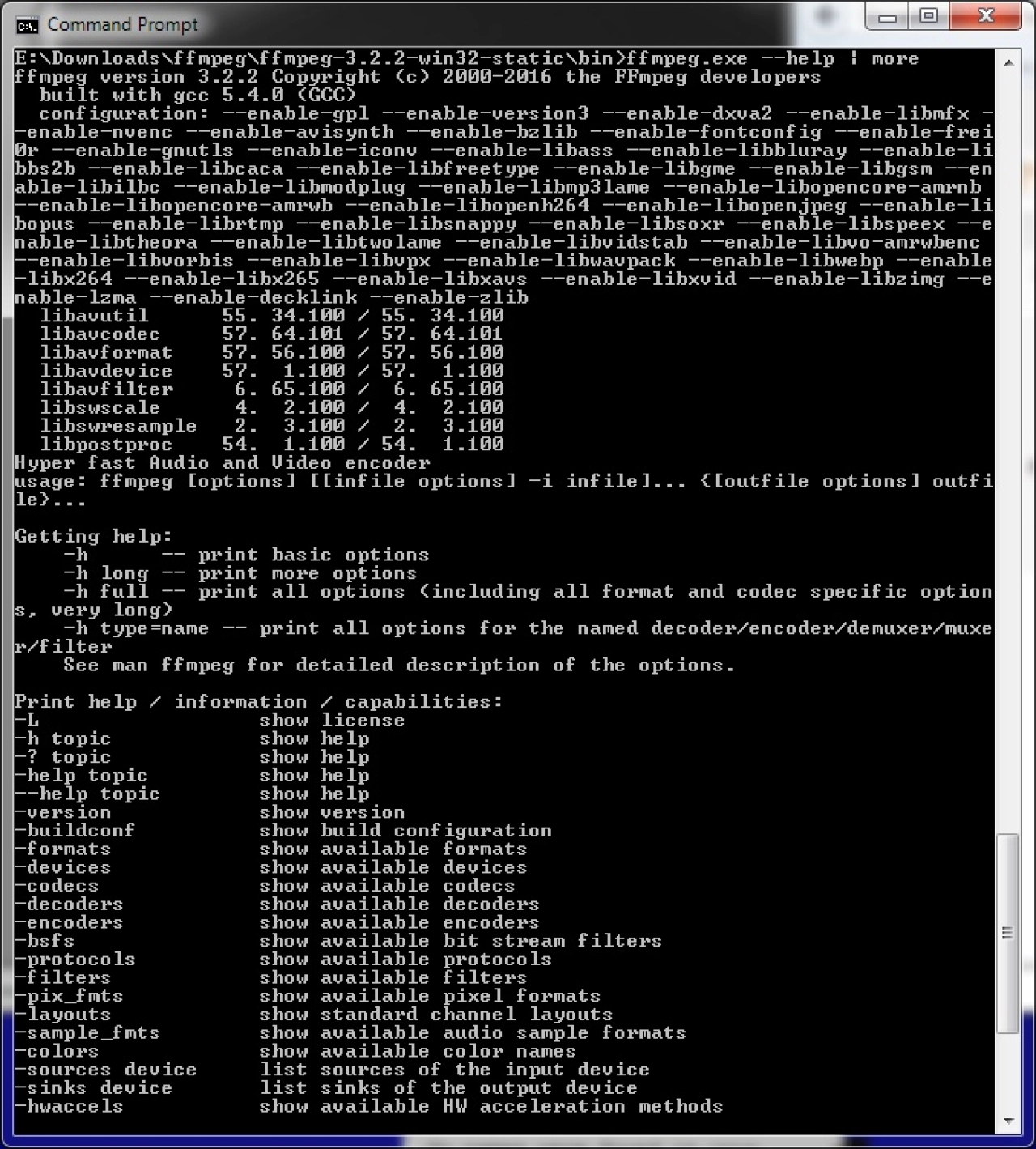 Screenshot #1 - Утилита Clever FFmpeg-GUI v3.1.7 + ffmpeg