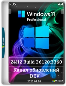 Windows 11 Pro Русская 24H2 Build 26120.3360 Dev