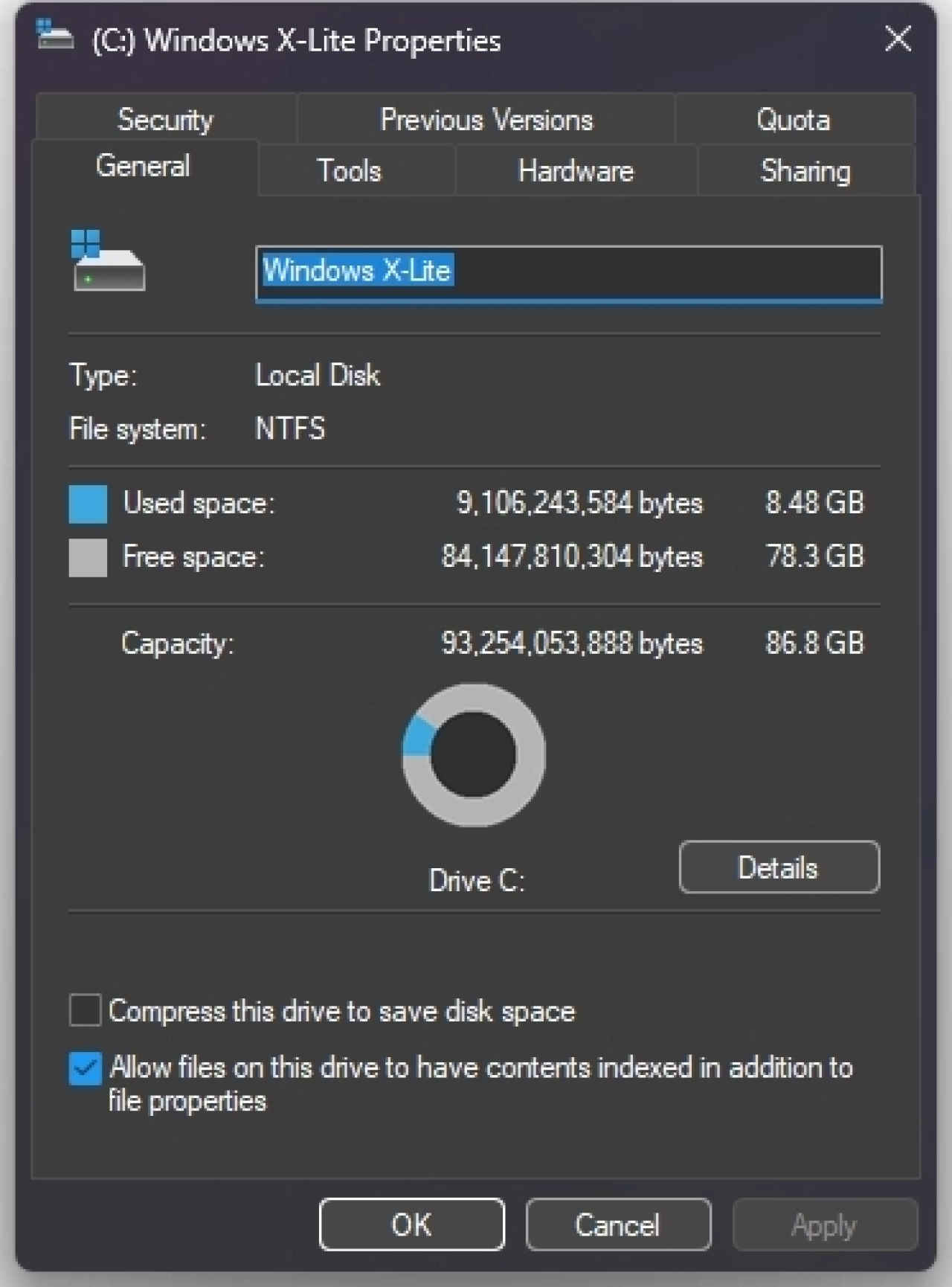 Screenshot #8 - Windows 11 Pro X-Lite 'Exceptional' v3 (22H2 22621.2359)