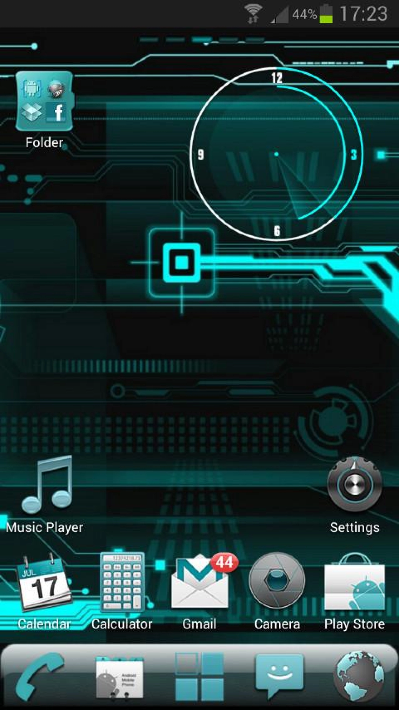 Screenshot #1 - THEME CYANOGEN GO LAUNCHER EX 1.38