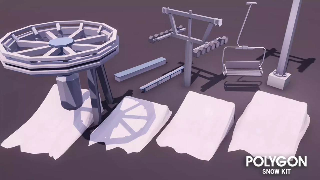 Screenshot #4 - POLYGON Snow Kit - Low Poly 3D Art by Synty