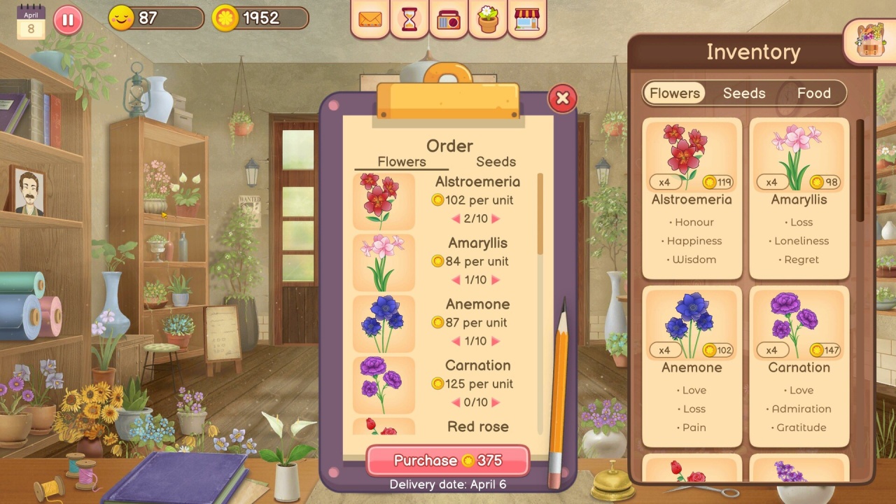 Screenshot #7 - Hanako's Flower Shop