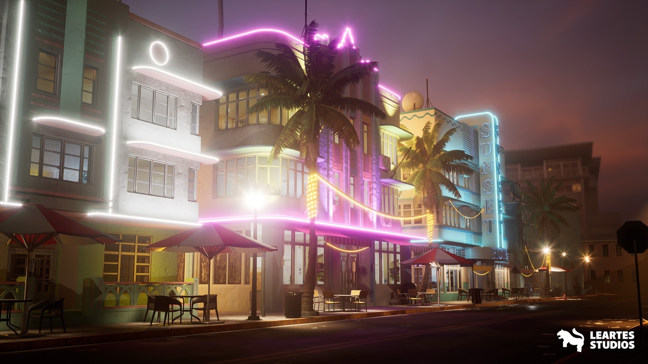 Screenshot #1 - Miami Vice City (Unreal Engine)