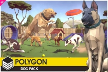 Dog Pack - Synty POLYGON - 3D Game Assets