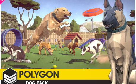 Dog Pack - Synty POLYGON - 3D Game Assets