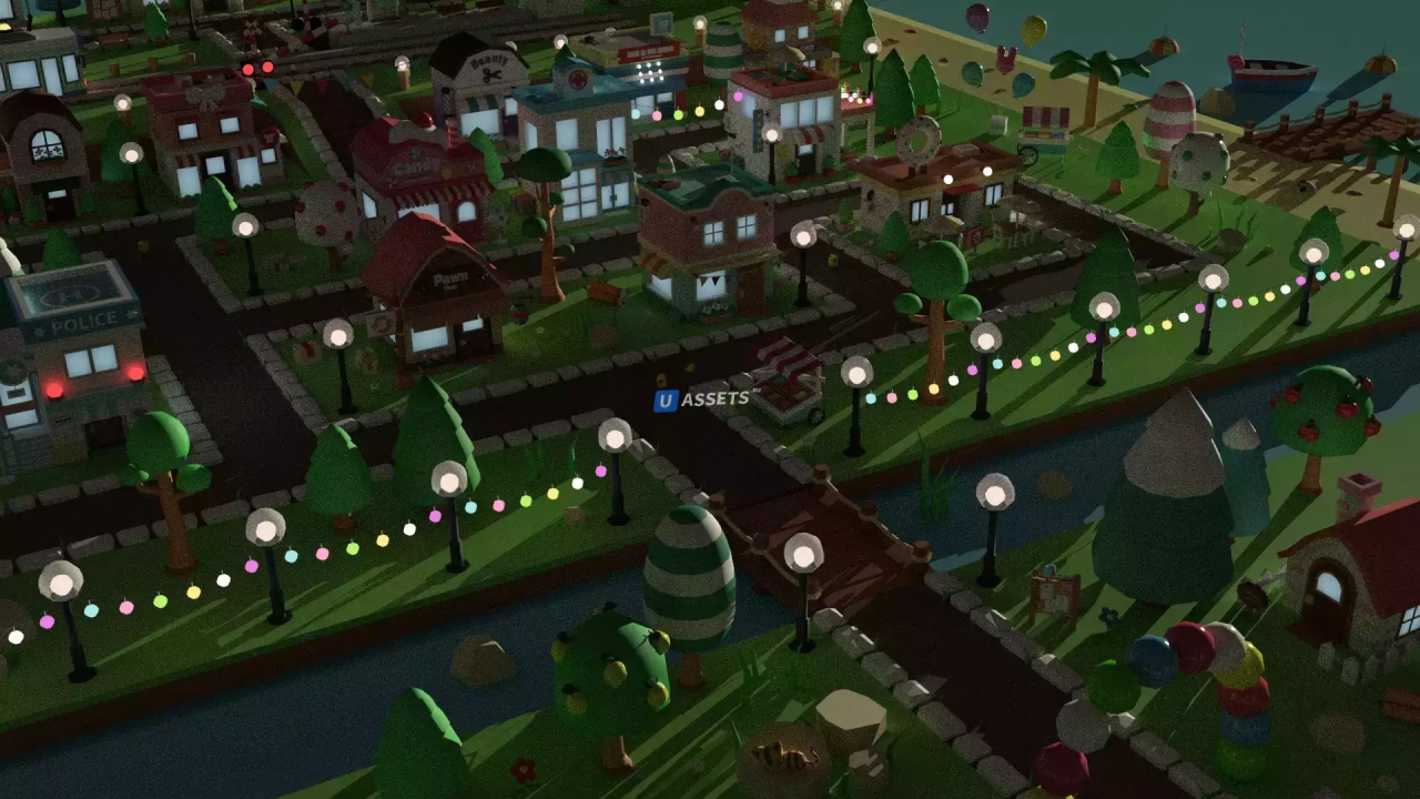 Screenshot #2 - Cartoon Town - Low Poly Assets