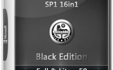 Windows 7 SP1 16 in 1 Full & Lite Black Edition KottoSOFT