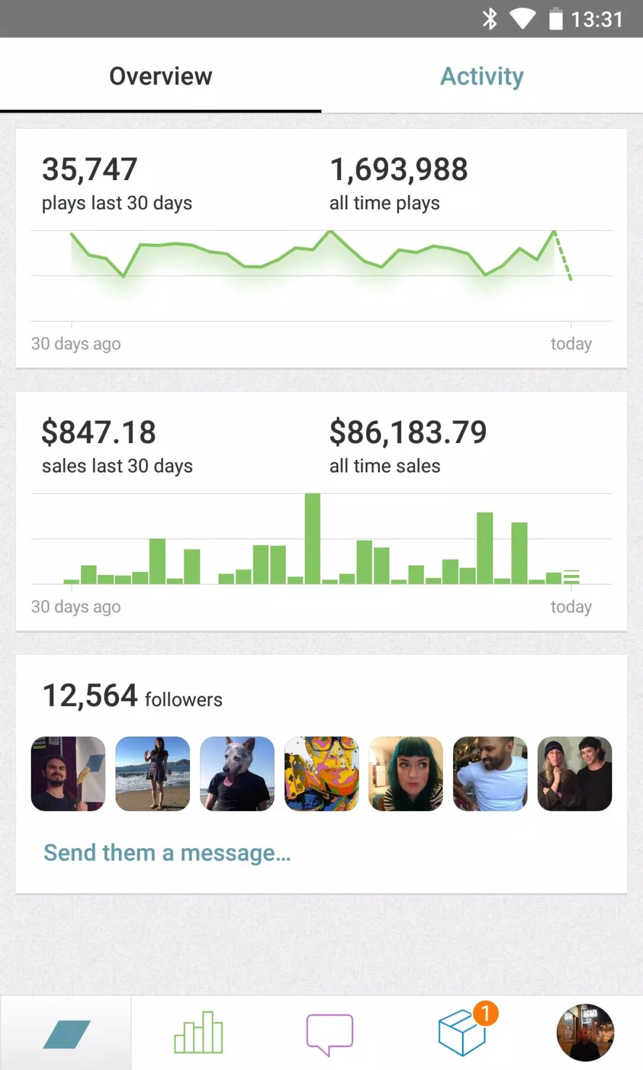 Screenshot #1 - BANDCAMP FOR ARTISTS 1.0.24
