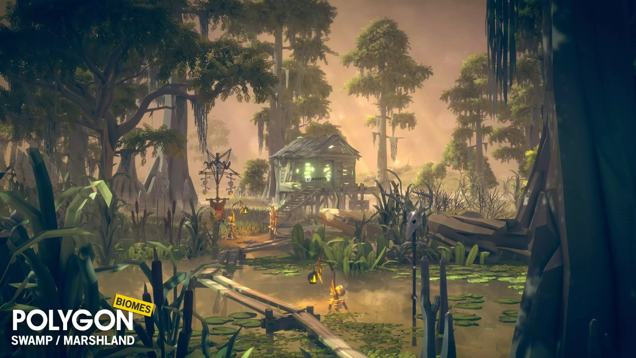 Screenshot #2 - POLYGON Swamp Marshland - Nature Biomes - Low Poly 3D Art by Synty