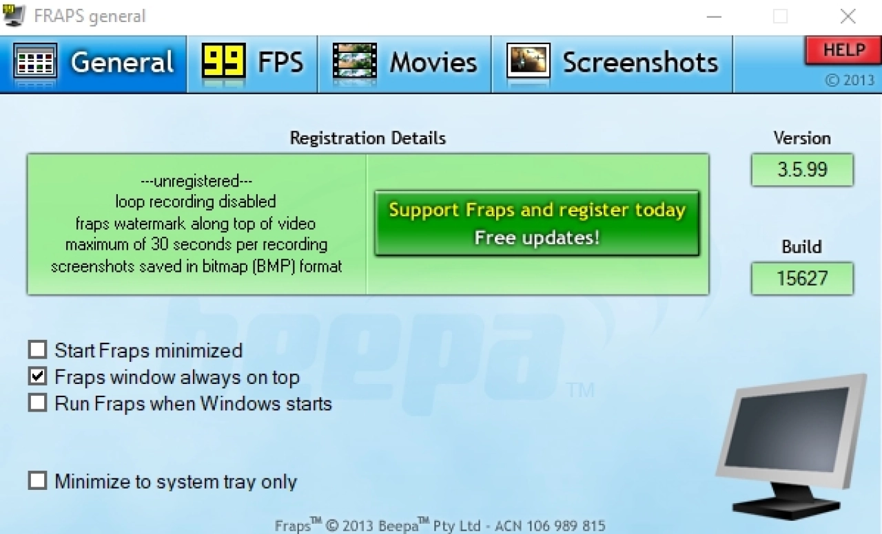 Screenshot #2 - Fraps v3.5.9.9 Build 15618