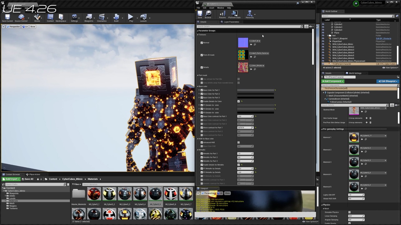 Screenshot #5 - Cyber Cubes: Mimic (4.27 and 5.0 – 5.7) for Unreal Engine