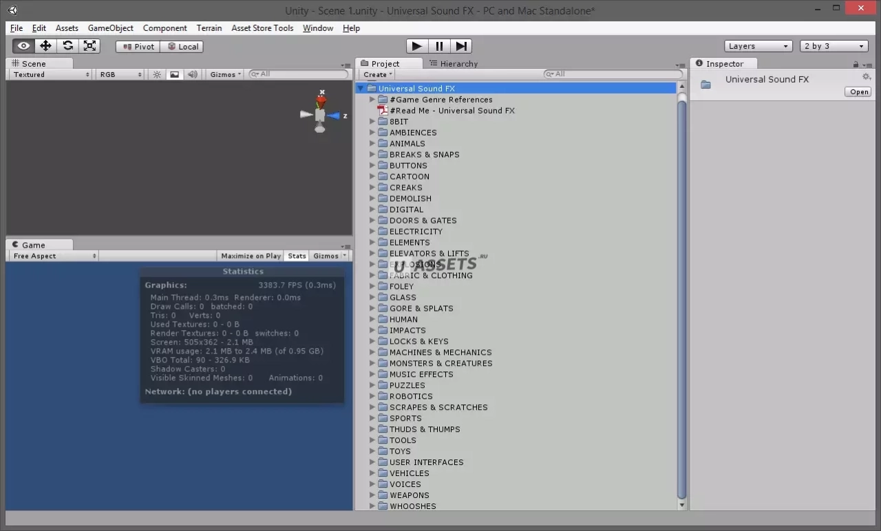 Screenshot #1 - Universal Sound FX