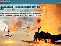Screenshot #3 - Ridable MotorBikes: Multiplayer Advanced Pack - 3 Bikes - damage & animations