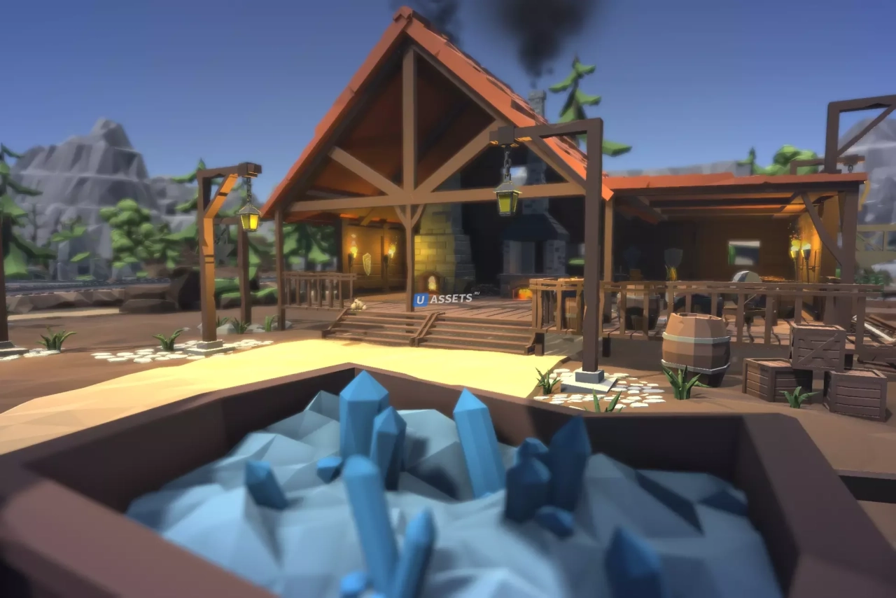 Screenshot #2 - Ultimate Low Poly Mining, Cave & Blacksmith Pack - Ores, Gems, Props, Tools