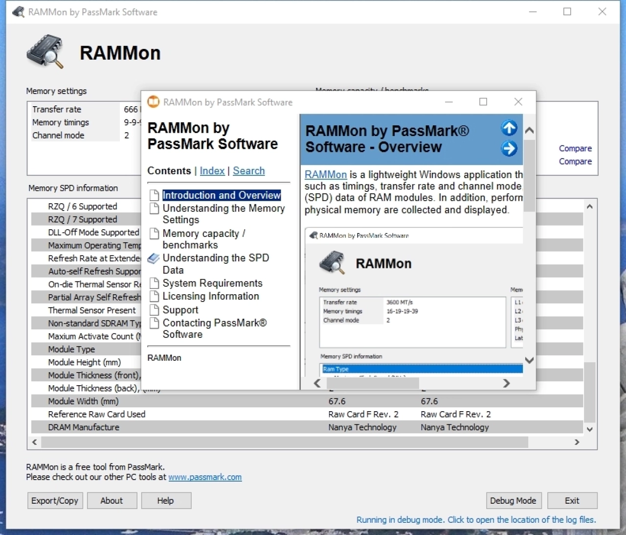 Screenshot #2 - PassMark RAMMon 3.1 Build 1000