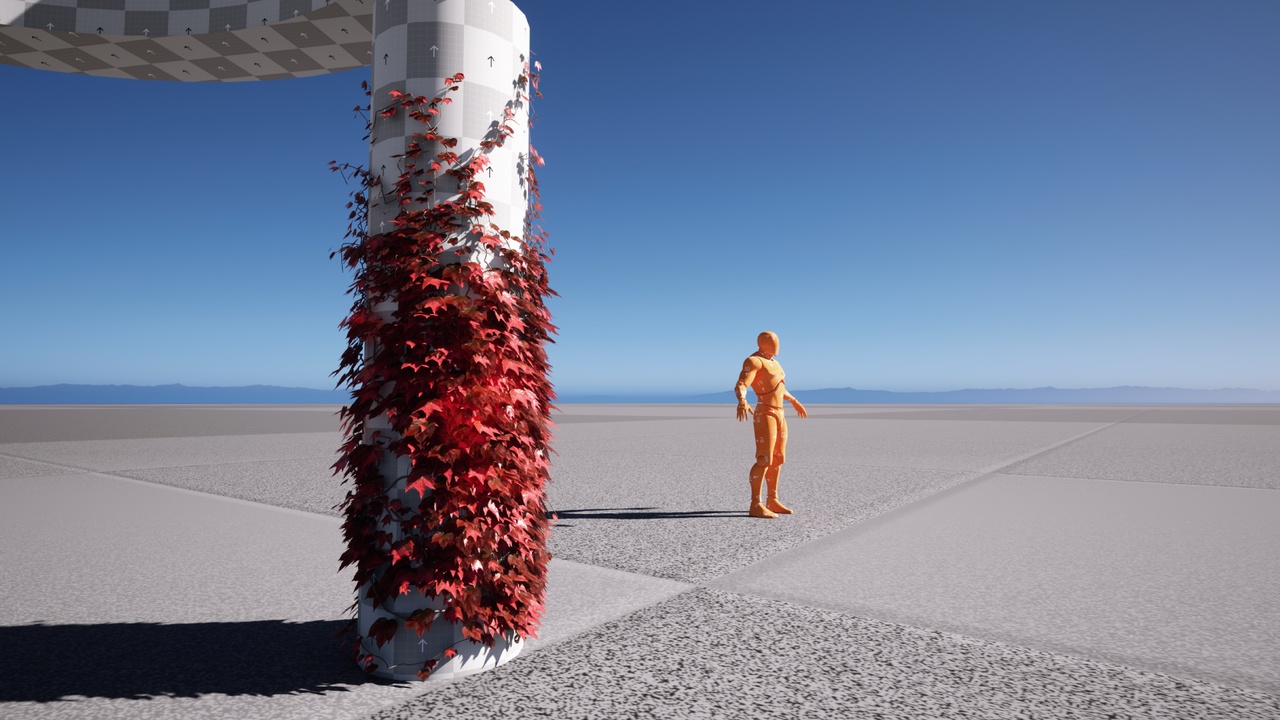 Screenshot #2 - Crazy Ivy Realistic Ivy Generator Vine Plugin - Grow Procedural Plants in Editor