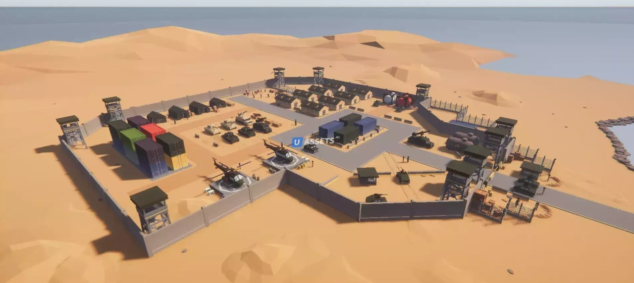 Screenshot #2 - Low Poly Military Base