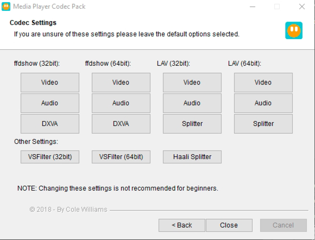 Screenshot #4 - Media Player Codec Pack (MPCP)