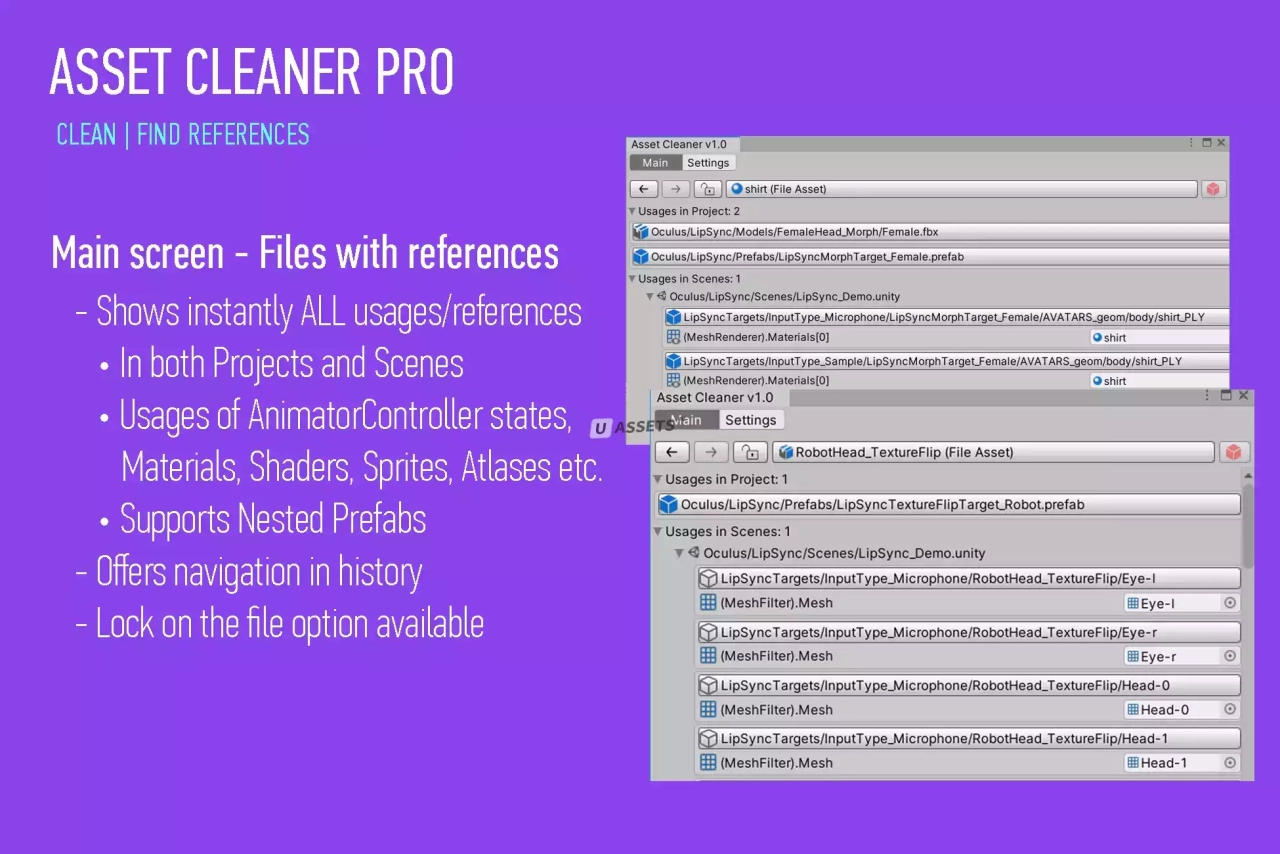 Screenshot #2 - Asset Cleaner PRO - Clean | Find References