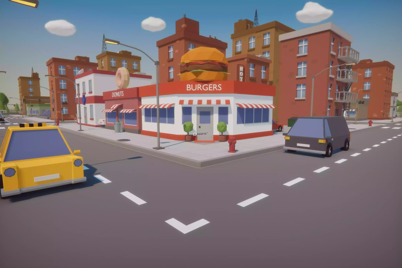Screenshot #1 - Cartoon Low Poly City Pack