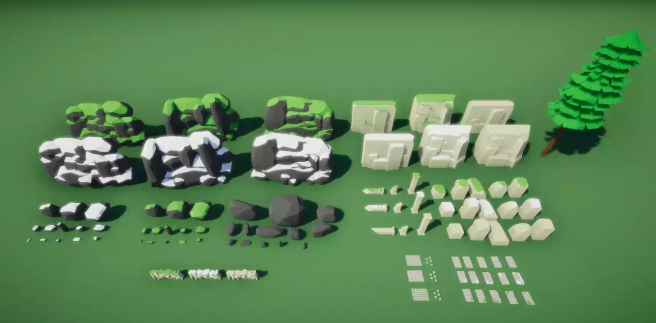 Screenshot #1 - Rocks Pack - Low Poly Nature
