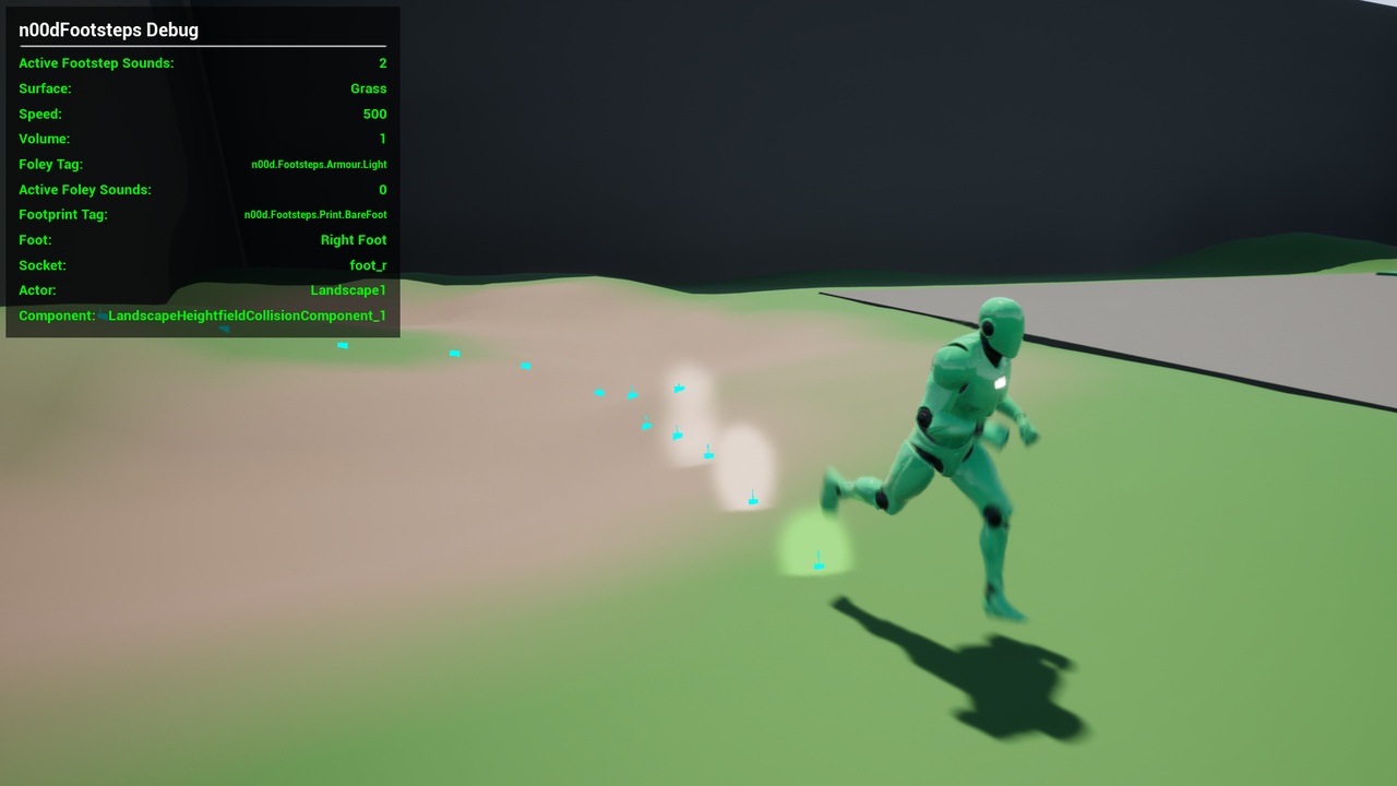 Screenshot #4 - n00dFootsteps v4.0.6 (5.6 – 5.7) for Unreal Engine