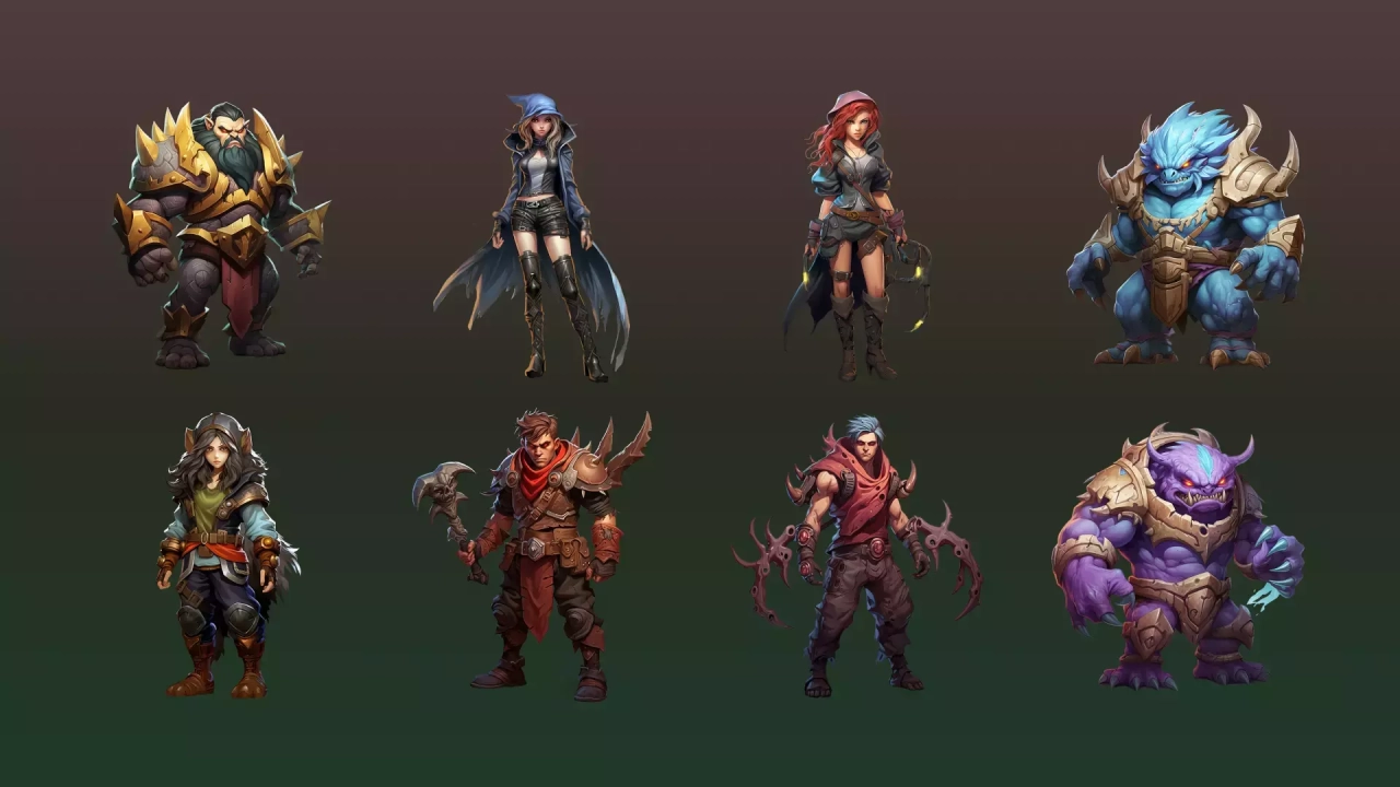 Screenshot #1 - 40 unique fantasy cartoon stylized male and female characters drawn style vol.4