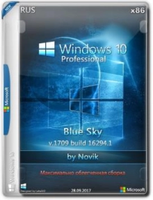 Windows 10 Professional BLUE SKY by novik (x86)
