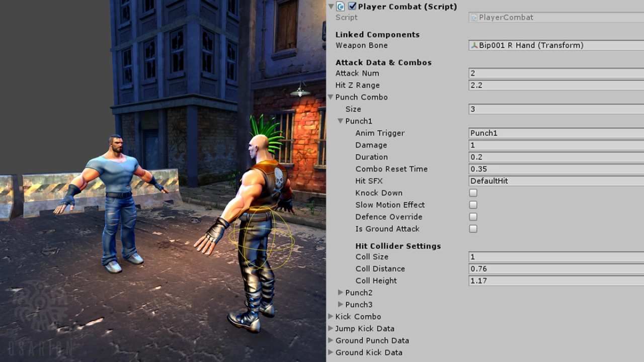 Screenshot #8 - Beat 'Em Up - Game Template 3D для Unity | Система файтинга