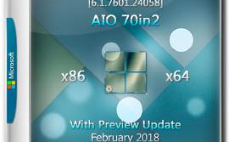 Windows 7 SP1 x86/x64 With Update 7601.24058 AIO v.18.02.24