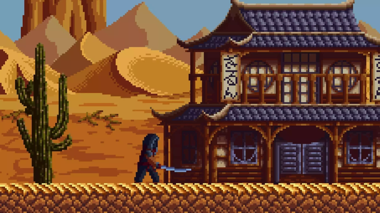 Screenshot #3 - Pixelart Samurai Sideview Tileset - #1 - Wasteland