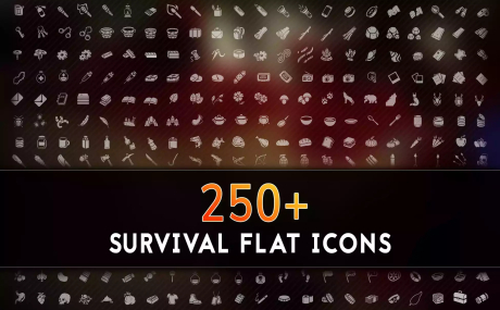 250 Survival Flat Icons