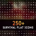 250 Survival Flat Icons