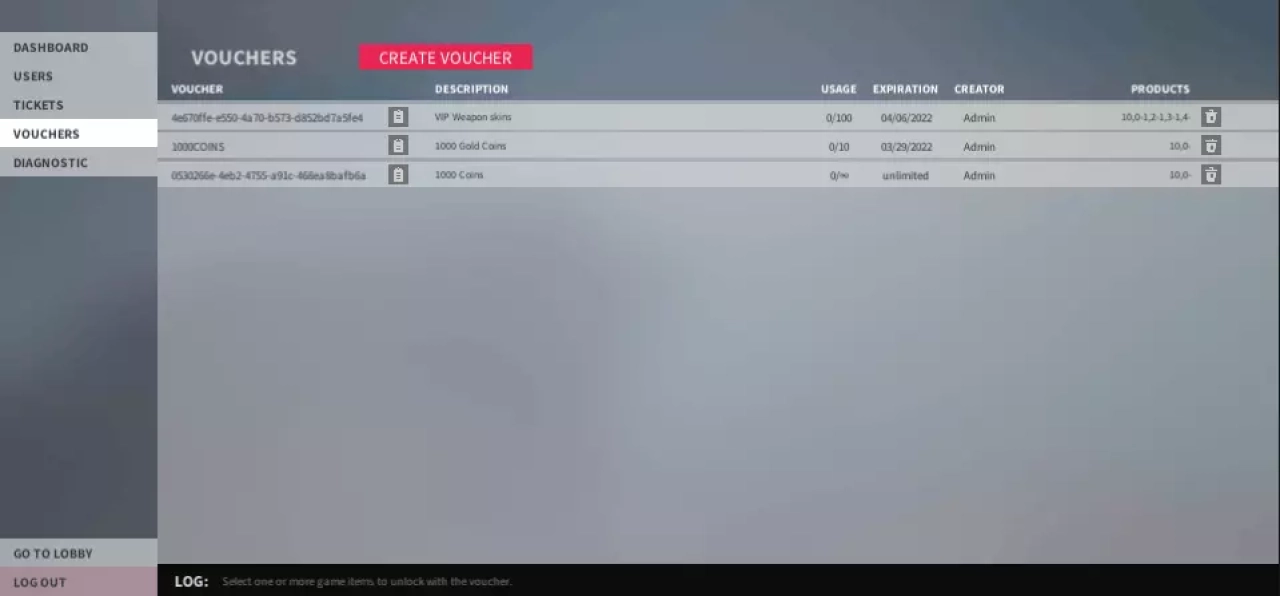 Screenshot #1 - Vouchers