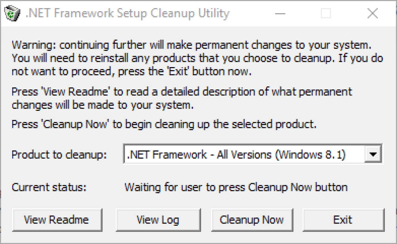 Screenshot #2 - .NET Framework Cleanup Tool