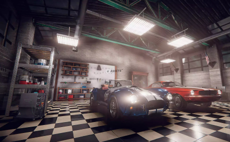 Retro american garage