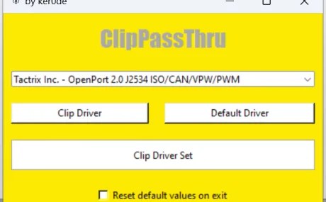ClipPassThru Utility for Renault Clip