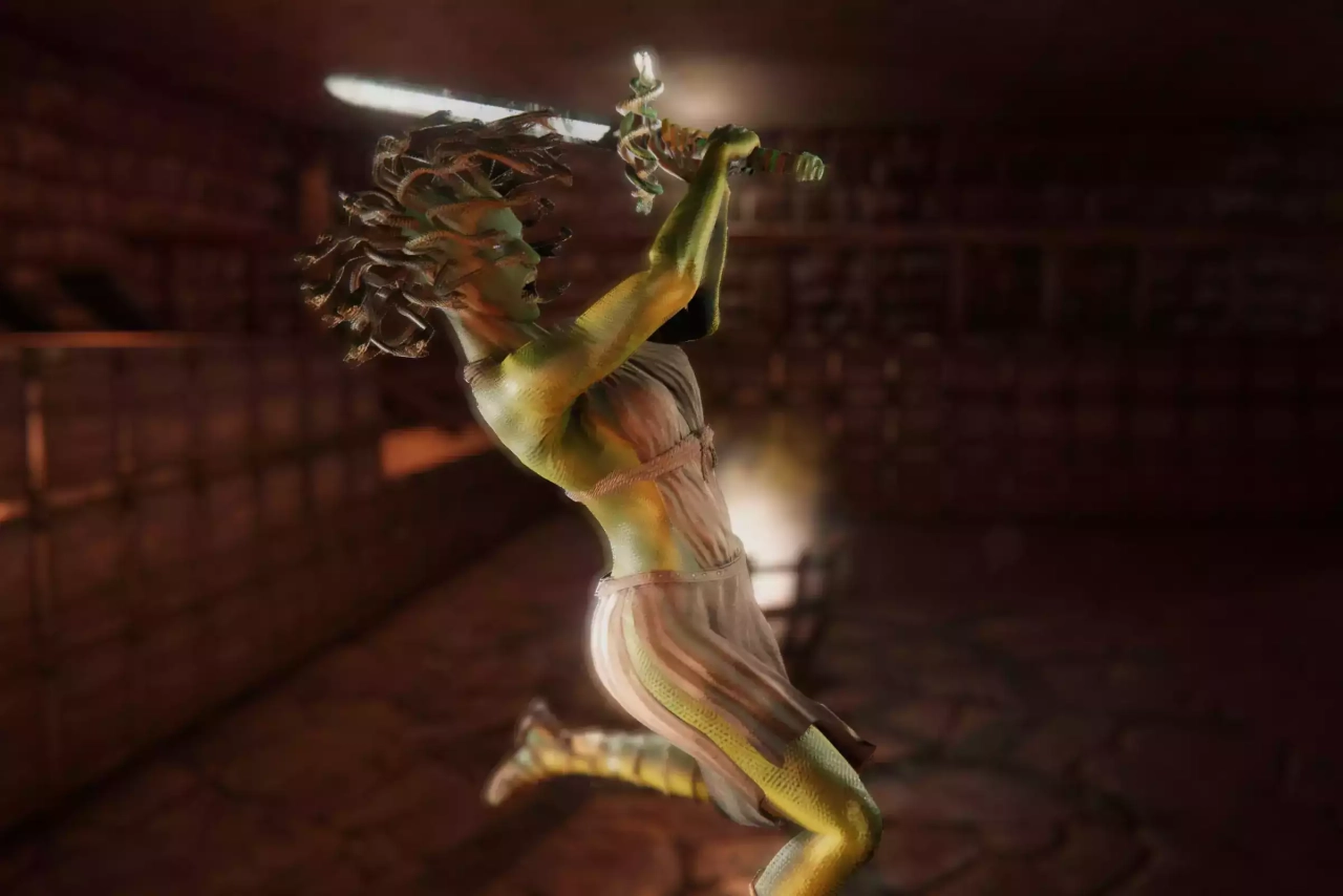 Screenshot #3 - Medusa (Female) Human & Snake Mythology Pack PBR - Fantasy RPG