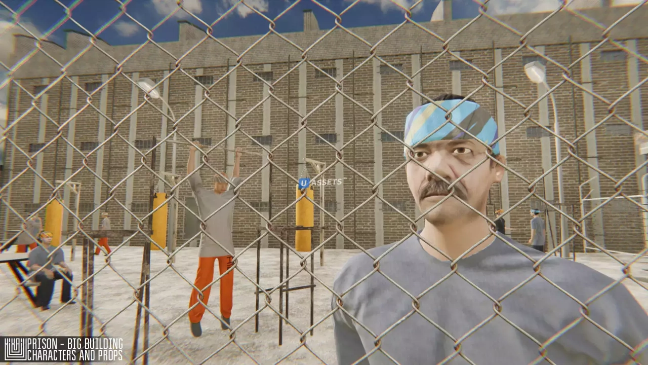 Screenshot #2 - Prison - big building, characters and props
