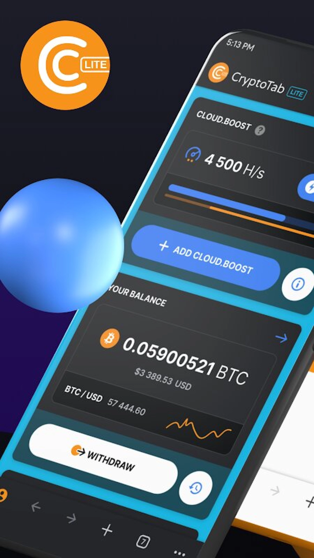 Screenshot #1 - CRYPTOTAB BROWSER LITE 6.2.30