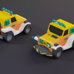 Screenshot #3 - Low Poly Tiny Cartoon Racing Cars Asset Pack
