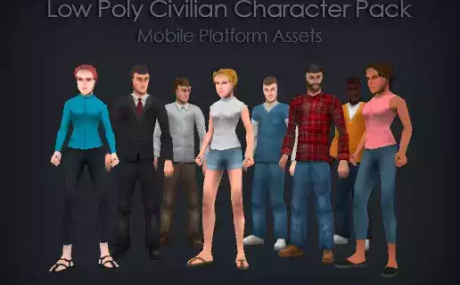 Low Poly Civilian Character Pack